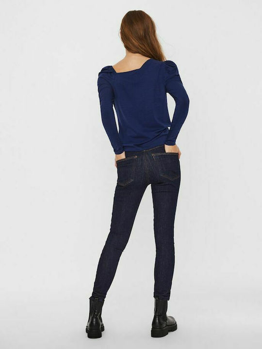 Vero Moda Women's Blouse Long Sleeve Blue