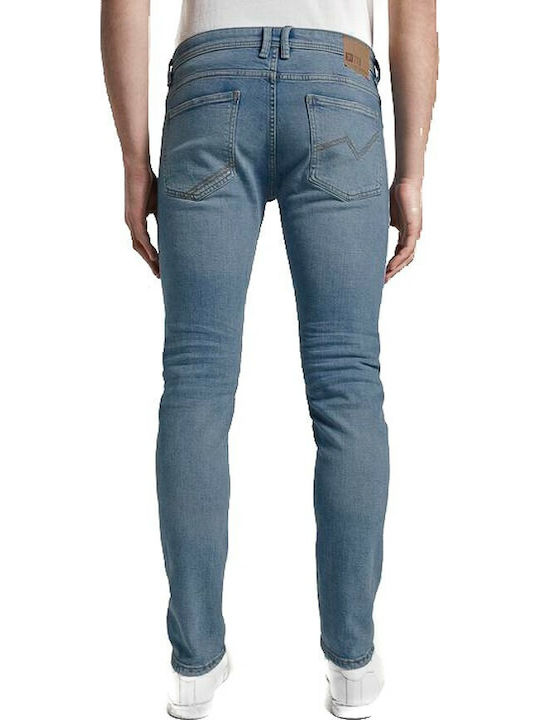 Tom Tailor Pantaloni de Bărbați din Jean Elastic în Croială Slim Albastru