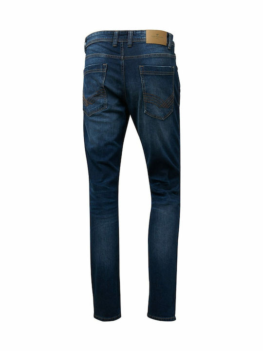 Men's Jeans Pants Elastic with Slim Fit Navy Blue