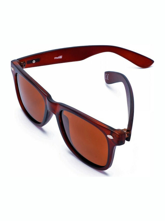 Mohiti Sunholics PL227 Unisex Sunglasses with Brown Plastic Frame and Orange Polarized Lens