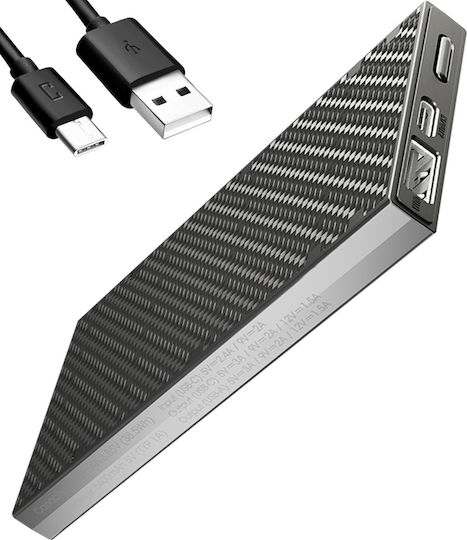NiteCore NB10000 Power Bank 10000mAh με Θύρα USB-A και Θύρα USB-C Power Delivery / Quick Charge Μαύρο