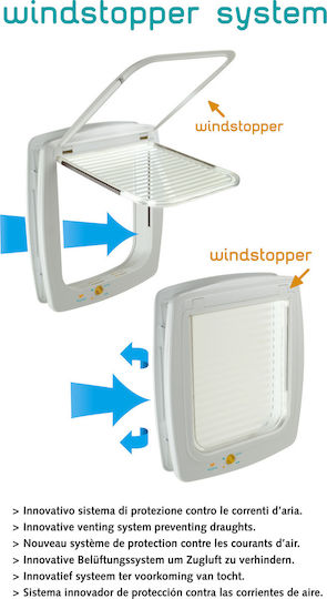 Ferplast Swing 5 Door Dog & Cat 22.5x9.6x25.2 cm made of Plastic in White Color 22.5 x x 25.2cm