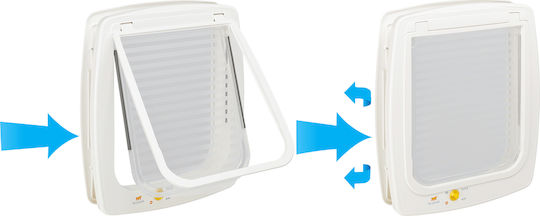Ferplast Swing 5 Door Dog & Cat 22.5x9.6x25.2 cm made of Plastic in White Color 22.5 x x 25.2cm