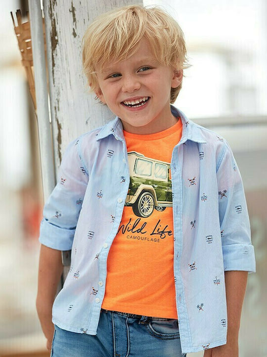 Mayoral Kids Shirt Light Blue