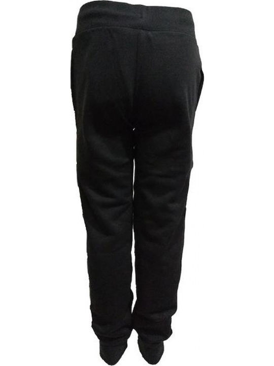 Kids Sweatpants Black Rib Cuff