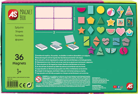 AS Μαγνητικό Παιχνίδι Κατασκευών Box Shapes για Παιδιά 3+ Ετών 1029-64035