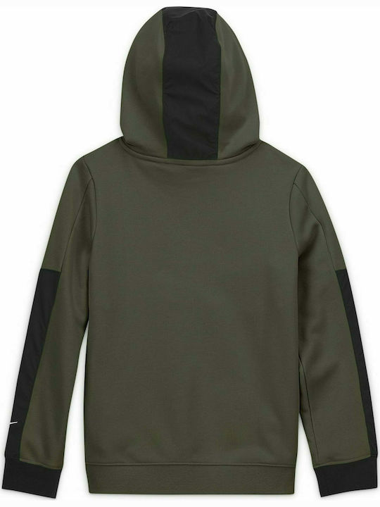 Nike Kids Sweatshirt with Hood and Pockets Green Air