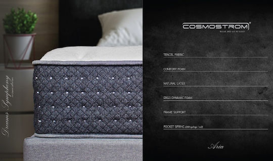 Cosmostrom Aria Υπέρδιπλο Ανατομικό Στρώμα Foam / Latex 180x210x30cm με Ανεξάρτητα Ελατήρια