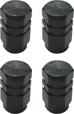 Auto Gs JM-942B Car Tire Valve Caps Black 4pcs