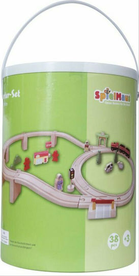 Spielmaus Set with Train made of Wood for 3++ Years