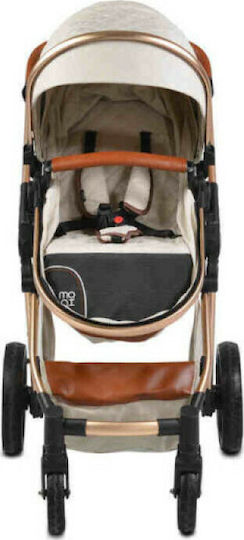 Cangaroo Alma Adjustable 2 in 1 Baby Stroller Suitable for Newborn Beige 7.5kg