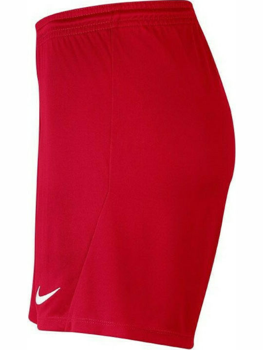 Nike Park III Knit Femei Pantaloni scurți Pantaloni scurți Dri-Fit Roșu