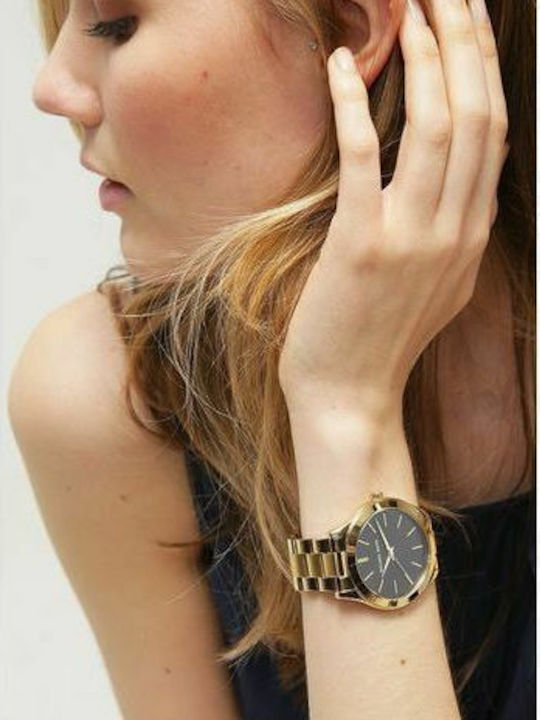 Michael Kors Runway Ρολόι Μπαταρίας με Μεταλλικό Μπρασελέ Michael Kors Runway Ρολόι Μπαταρίας με Μεταλλικό Μπρασελέ