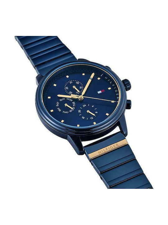 Tommy Hilfiger Blake Women's Watch Chronograph with Blue Metal Bracelet