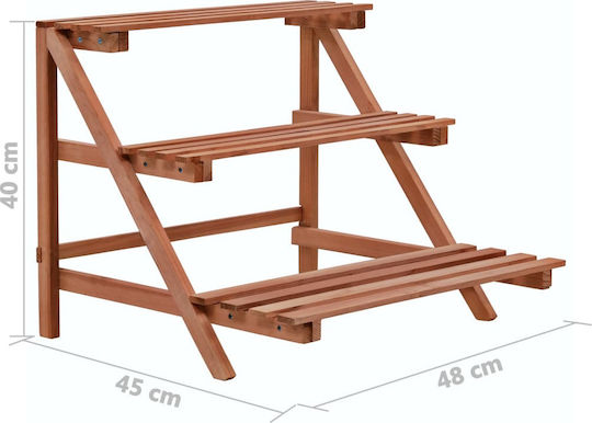 vidaXL Pot Rack Wooden Brown 48cmx45cm / 40cmx40cmcm.