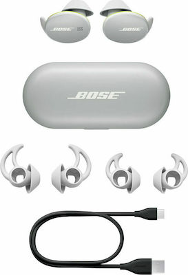 Bose Sport Earbuds Bluetooth Handsfree Căști cu rezistență la transpirație și husă de încărcare Glacier White