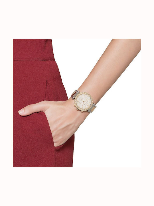 Michael Kors Parker Ρολόι Μπαταρίας με Μεταλλικό Μπρασελέ Michael Kors Parker Ρολόι Μπαταρίας με Μεταλλικό Μπρασελέ