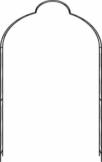 Αψίδα Κήπου από Μέταλλο σε Μαύρο Χρώμα 150x34x240cm
