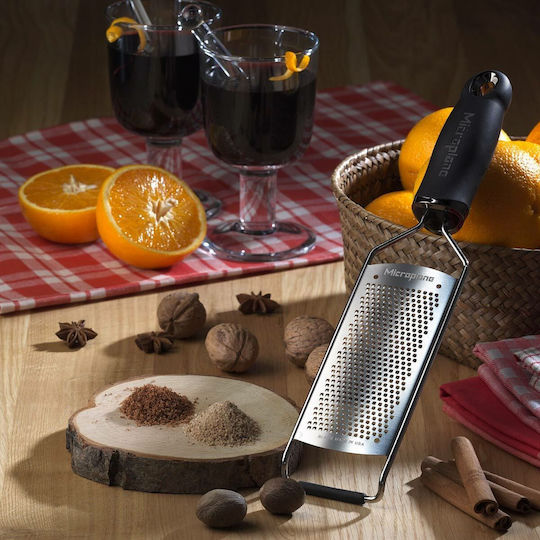 Microplane Gourmet Răzătoare Pentru Fructe Și Legume Din Oțel Inoxidabil Negru 31.2x7.5x3cm