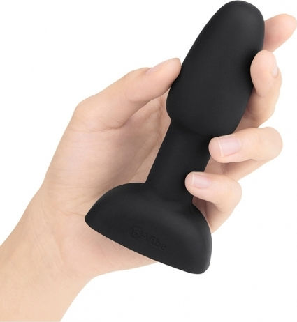 b-Vibe Rimming Plug Petite Анална тапа с възможност за безжична работа и вибрация Black 12.5см