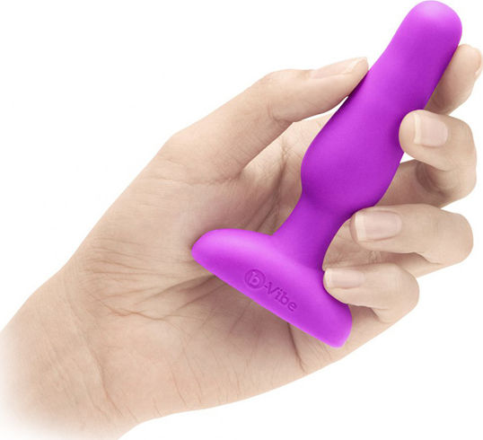 b-Vibe Novice Plug Anal Plug mit kabelloser Funktion und Vibration Fuchsie 10cm