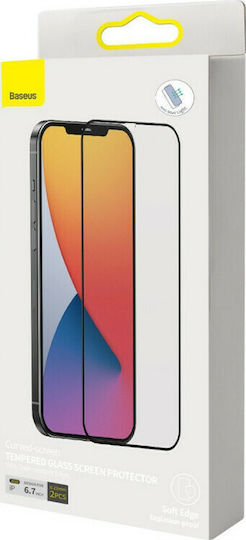 Baseus Anti-Blue Full Face Tempered Glass 2pcs (iPhone 12 Pro Max) SGAPIPH67N-TE01