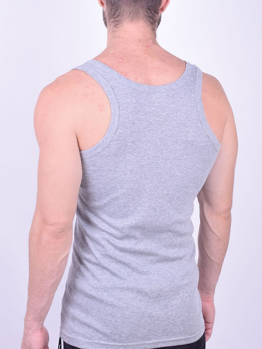 Men's cotton sleeveless undershirt gray Gray