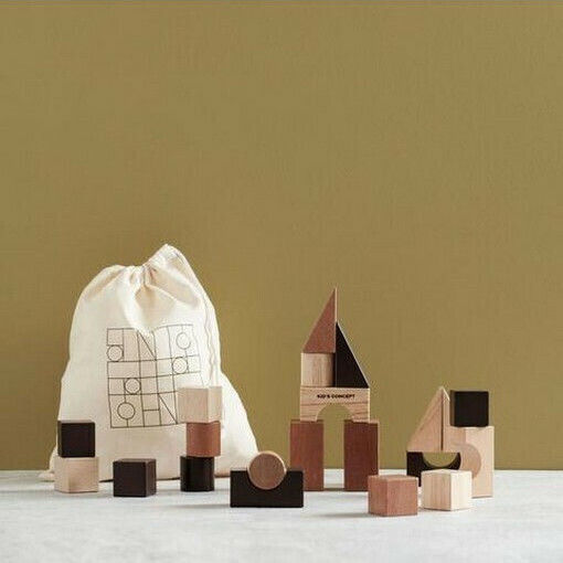 Kids Concept Wooden Building Blocks Stacking for 1+ Year 20 Pieces