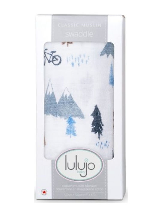 Lulujo Mountain Top Πάνα Αγκαλιάς από Μουσελίνα Πολύχρωμο 120x120εκ.