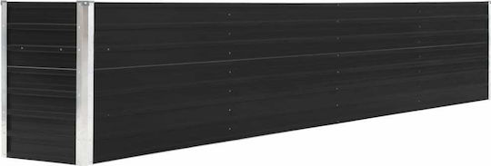 vidaXL Blumenkasten Metallisch Gray 320x40x45cm.