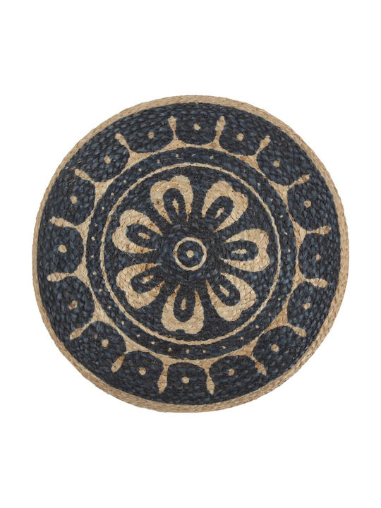 Stool For Living Room Wicker Blue 45x45x30cm