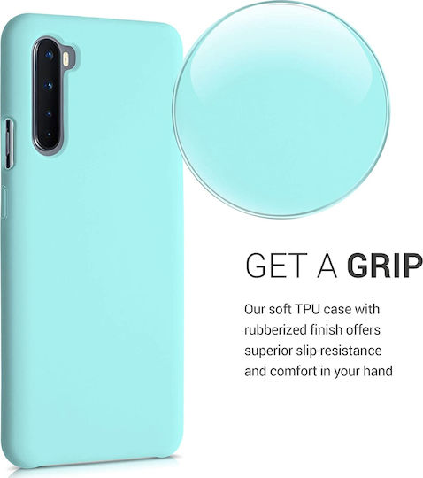 KWmobile Soft Flexible Umschlag Rückseite Silikon Türkis (OnePlus Nord)