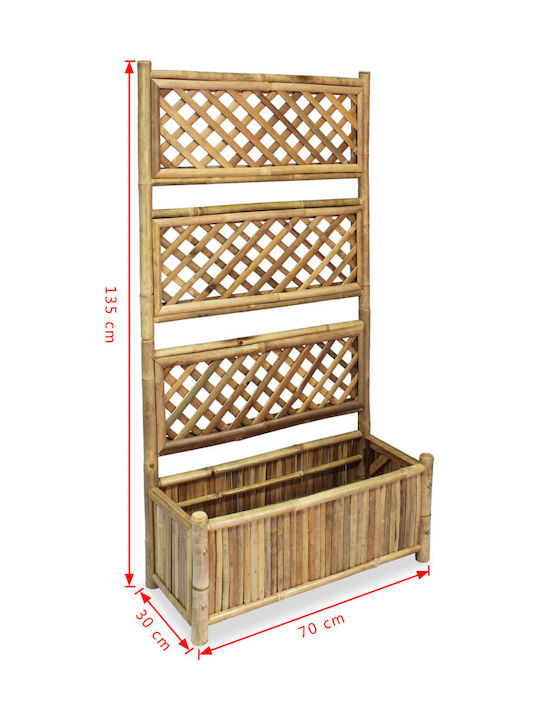 vidaXL Blumenkasten Bambus Braun 70x30x135cm.
