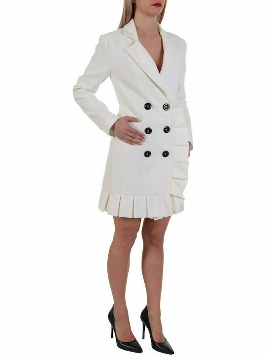 TWENTY DRESS JACKET VOLAN IVORY DRESS