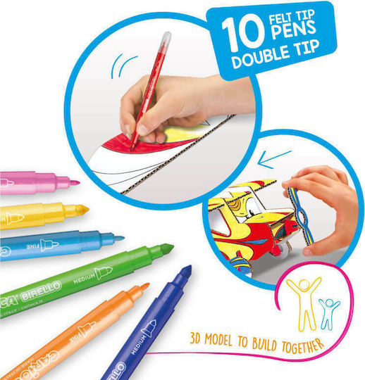 Carioca Creat & Color Jet Junior 3D Σετ Ζωγραφικής 25x23cm 10τμχ