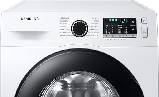 Samsung Πλυντήριο Ρούχων 9kg με Τεχνολογία Ατμού 1400 Στροφών Ecobubble WW90TA046AE/LE