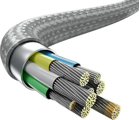 Baseus Flash Series DC Braided USB to Type-C 2m 5A Cable Gray (CA1T2-B0G)