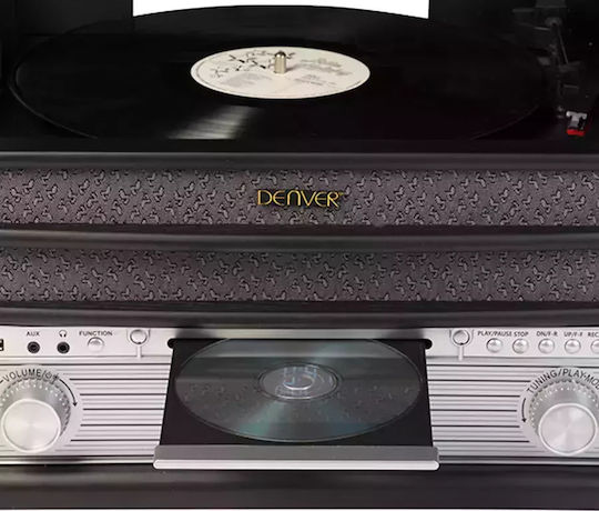 Denver MRD-51 Turntables with Preamp and Built-in Speakers Black