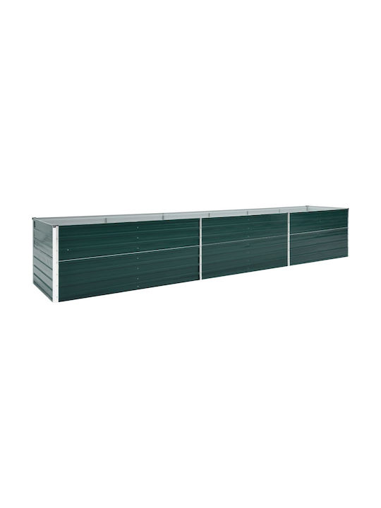 vidaXL Ζαρντινιέρα Μεταλλική Πράσινη 480x80x45εκ.