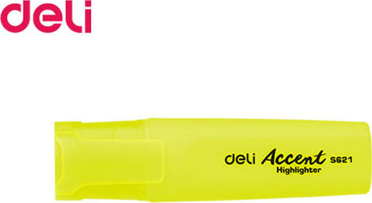 Deli Accent Highlighters 5mm Yellow 10pcs