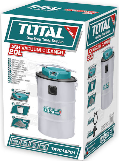 Total Ash Vacuum 1200W with 20lt Waste Container