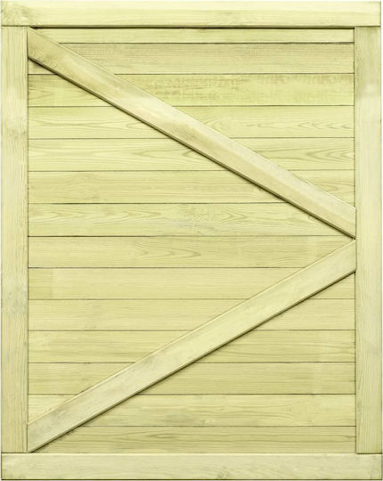 vidaXL Wooden Fence Gate in Green Color 1.25x1.0m