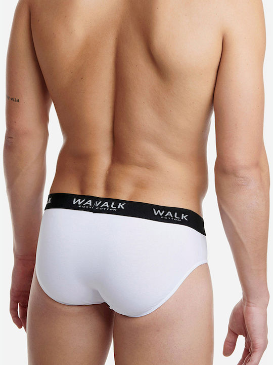 Walk Ανδρικά Σλιπ Λευκά Μονόχρωμα 2Pack