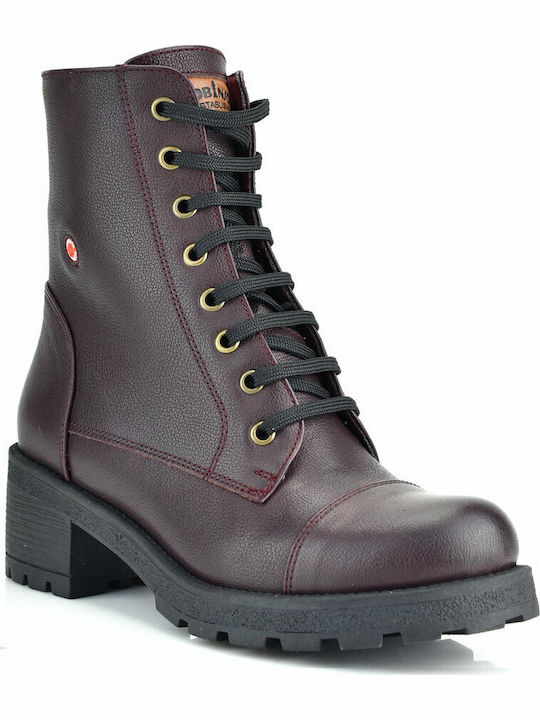 Robinson Leather Women's Ankle Boots Burgundy