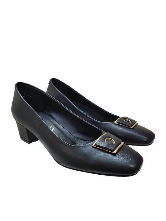 Aerostep Anatomic Leather Black Medium Heels