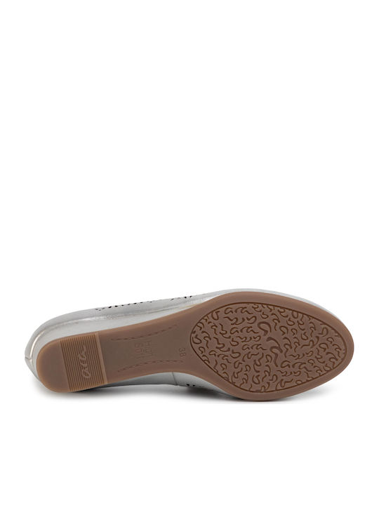 Lederne Damen Ballerinas in Gold Farbe