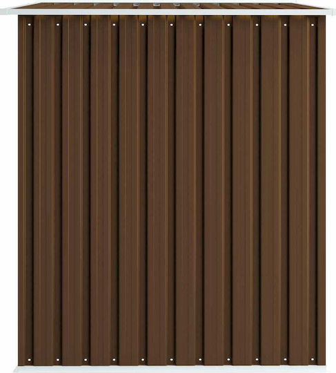 Metallic Garden Warehouse Galvanized Brown with Air Vents L2.57xW2.05xH1.78m