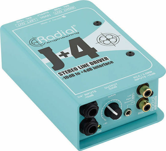 Radial J+4 Ενεργό DI Box 2 Καναλιών με Τροφοδοσία Ρεύματος