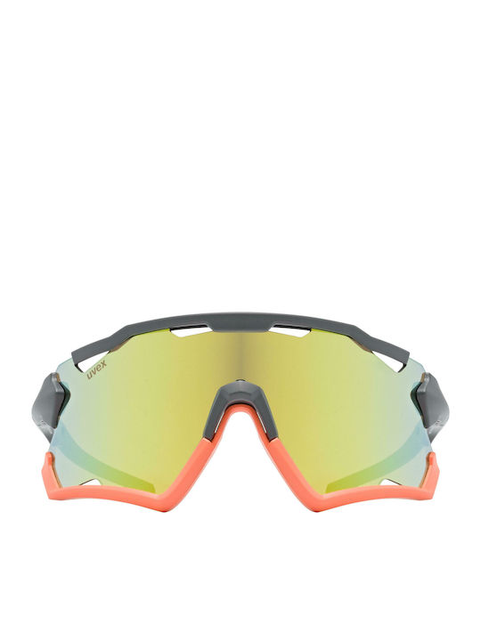 Uvex Sportstyle 228 Men's Sunglasses with Multicolour Plastic Frame and Yellow Mirror Lens S5320675316