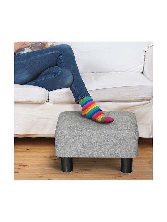 Fabric Upholstered Gray Footstool 40x30x24cm